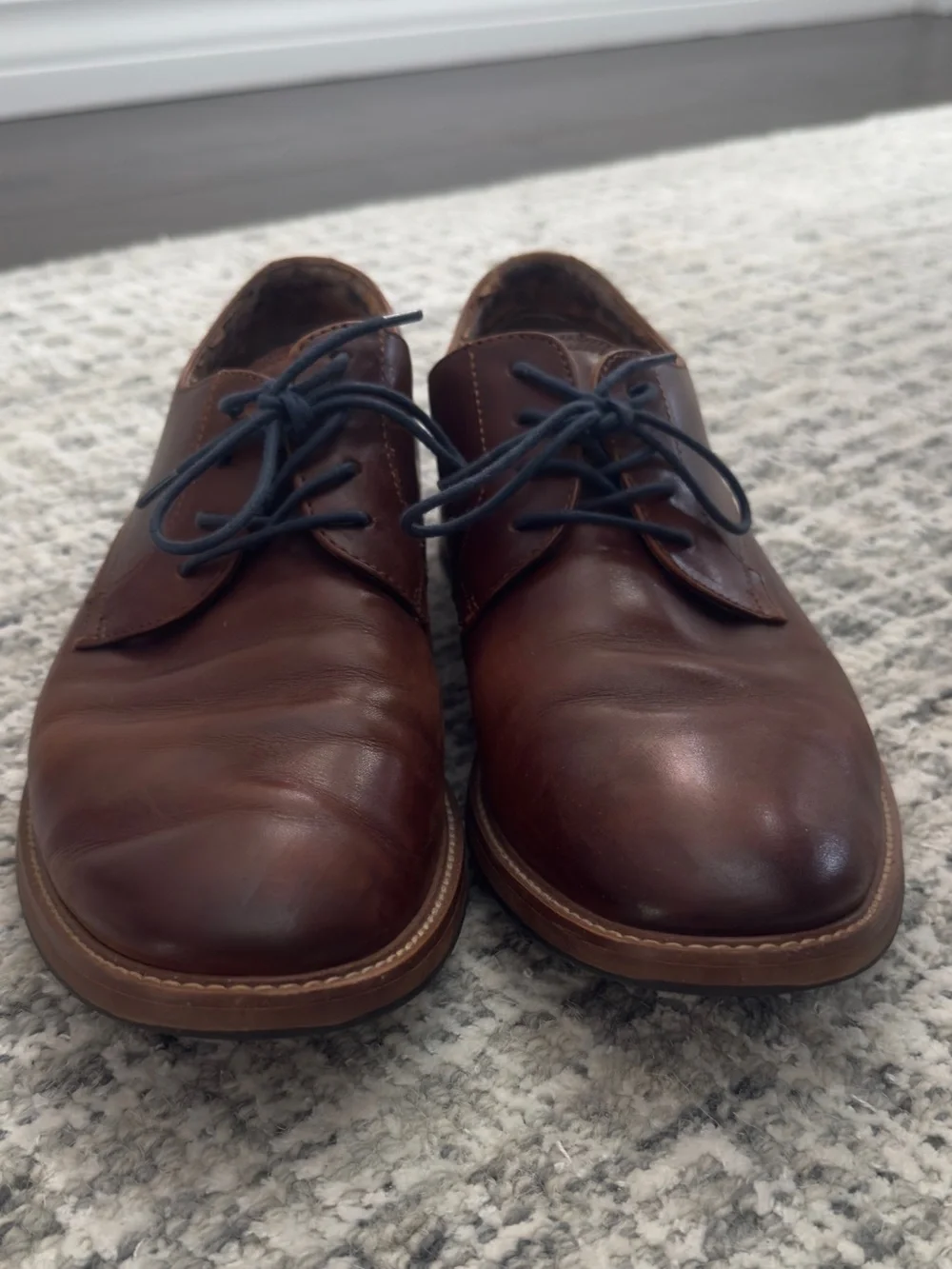 Men's Aldo Brown Leather Derby Dress Shoes